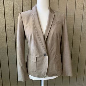 Loft NWT Classic Tall Tan One-Button Blazer Jacket Size 4
